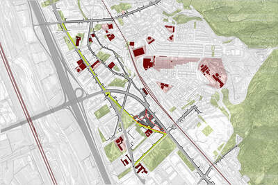 Encaix de la proposta en l’estructura urbana de la vila