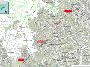 Plànol del perllongament de la L6 fins a Finestrelles