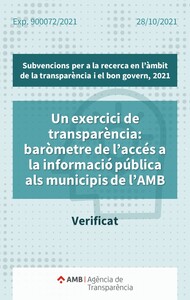 [Un exercici de transparència: baròmetre de l'accés a la informació pública als municipis de l'AMB]
