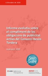 Informe evolutiu sobre el compliment de les obligacions de publicitat activa del Consorci Besòs Tordera 2020