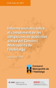 Informe evolutiu sobre el compliment de les obligacions de publicitat activa del Consorci Metropolità de l'Habitatge 2020