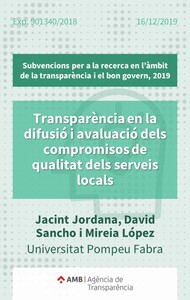 Transparència en la difusió i avaluació dels compromisos de qualitat dels serveis locals
