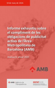 Informe exhaustiu sobre el compliment de les obligacions de publicitat activa de l'Àrea Metropolitana de Barcelona (AMB) 2025