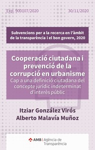 Cooperació ciutadana i prevenció de la corrupció en urbanisme