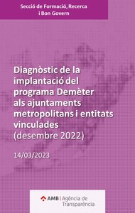 Diagnòstic de la implantació del programa Demèter als ajuntaments metropolitans i entitats vinculades