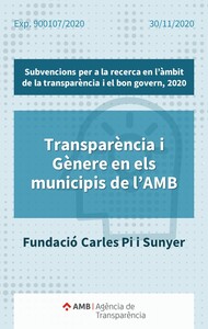 Transparència i Gènere en els municipis de l'AMB