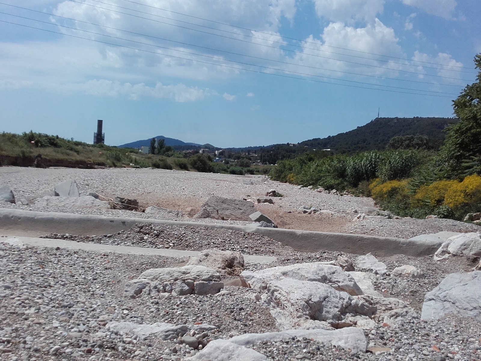 Aiguabarreig de la riera de Rubí i el Llobregat